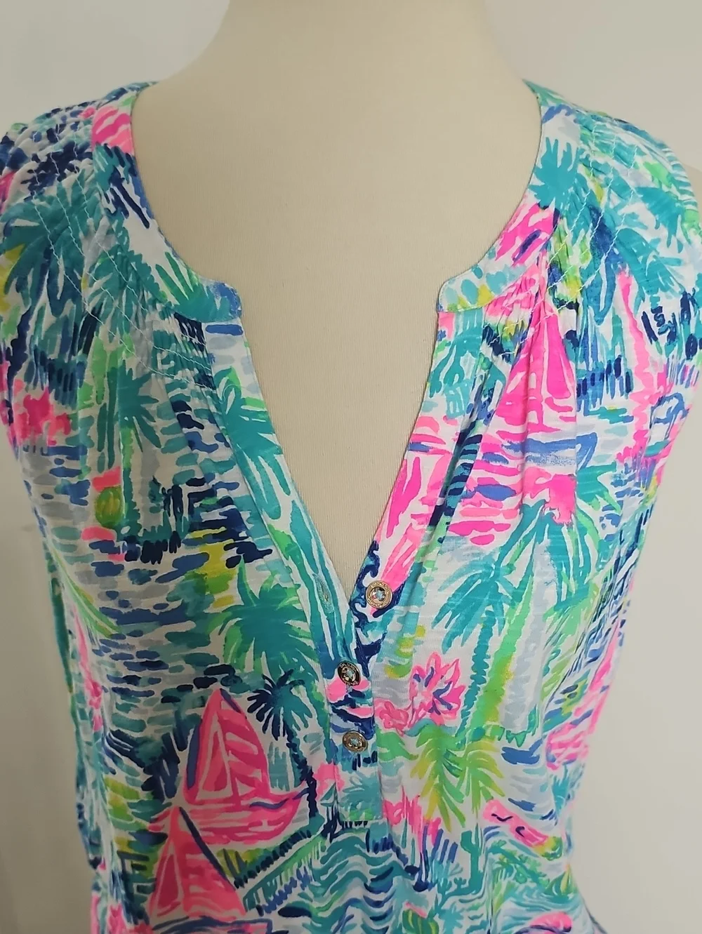 Pair Of Lilly Pulitzer lightweight Dresses Size M Sailboats EUC - Picture 7 of 8